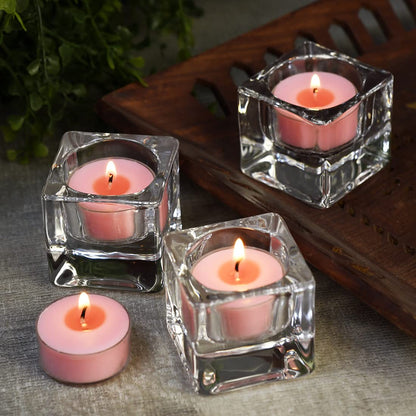 DEYBBY Rose Scented Soy Tealight Candles – 36-Pack (4h)