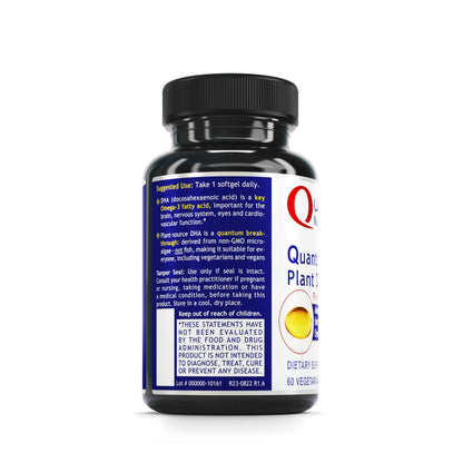Quantum Nutrition Labs Plant DHA – Non-GMO Vegan Algae DHA | Omega-3 for Brain & Heart