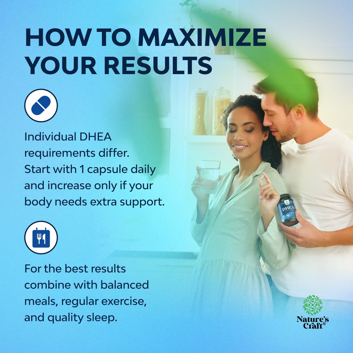 DHEA 25mg Supplement for Women & Men - Hormone Balance, Mood & Energy - 120 Ct