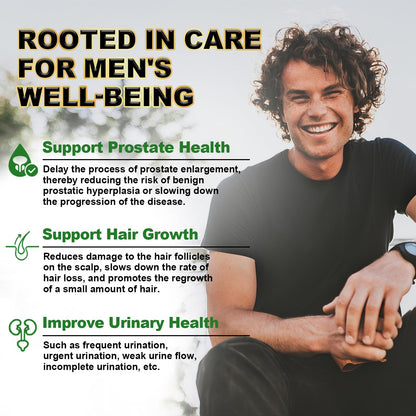 2 Pack Saw Palmetto Gummies for Men – DHT Blocker, Prostate Health & Hair Support, 120ct
