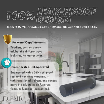 Difair Leak-Proof Waterless Diffuser - Hotel Collection NanoAtomizing Aroma