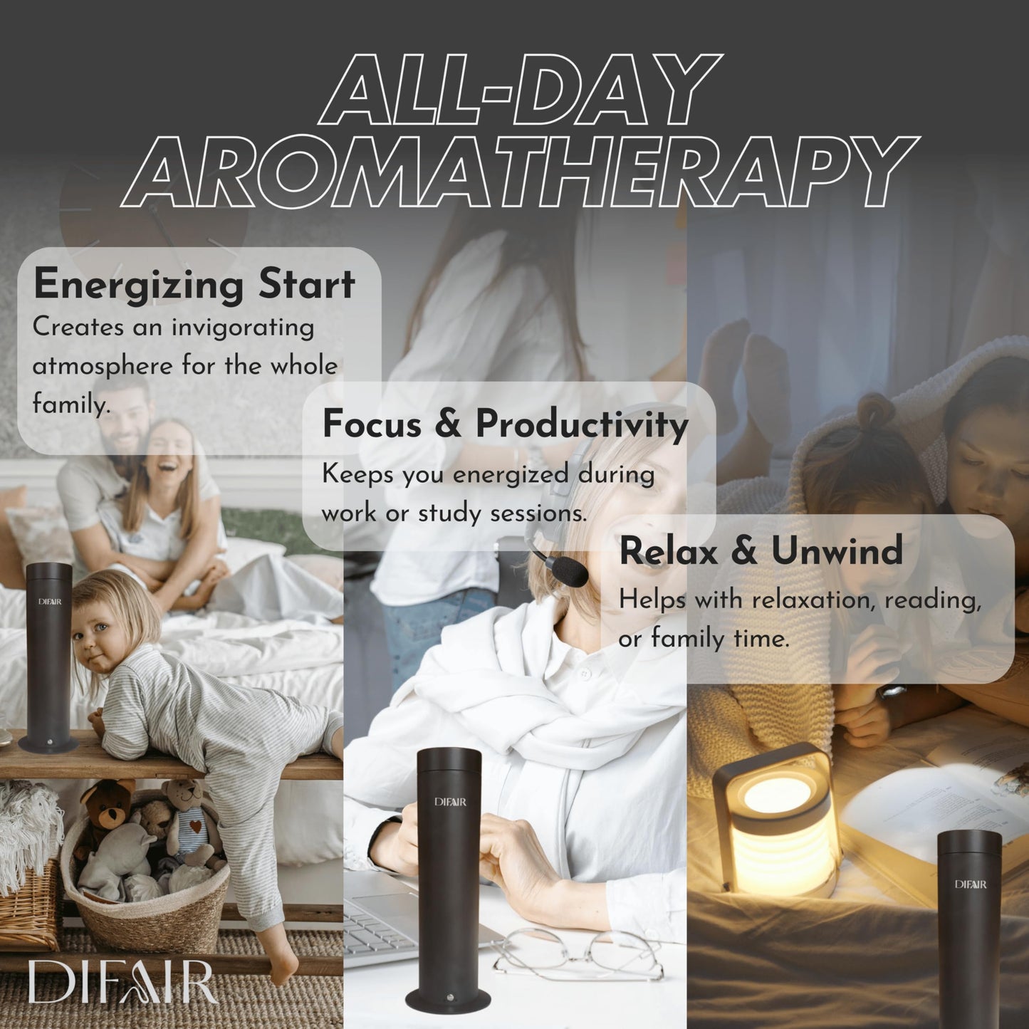 Difair Leak-Proof Waterless Diffuser - Hotel Collection NanoAtomizing Aroma
