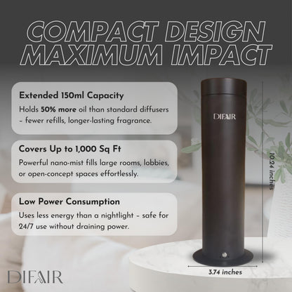 Difair Leak-Proof Waterless Diffuser - Hotel Collection NanoAtomizing Aroma