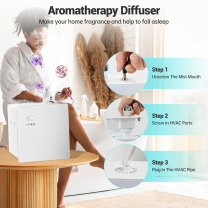 2025 Upgraded 5000 Sq.Ft Waterless Essential Oil Diffuser with Wi-Fi Control – 1000ml Capacity for Whole Home, Hotel, Party