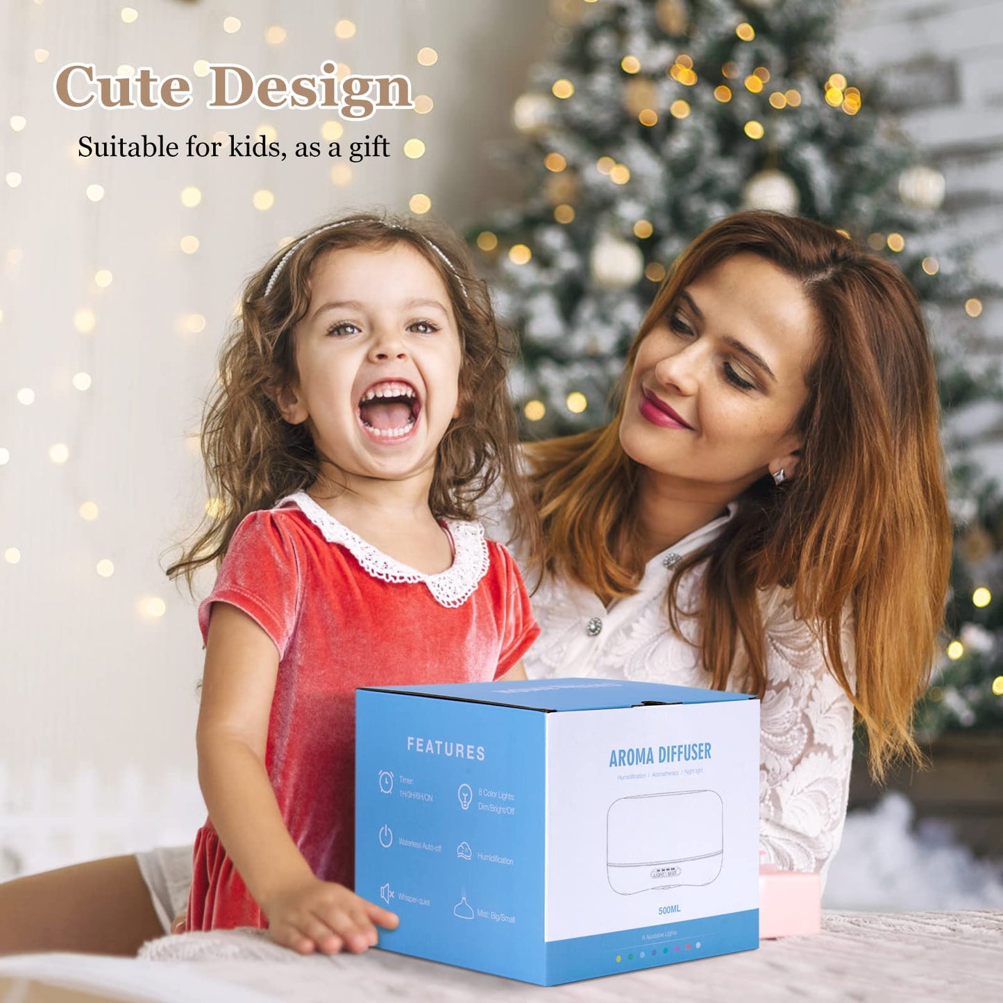 Aromatherapy Diffuser 500ML – Ultrasonic Humidifier with Auto-Off & Cool Mist