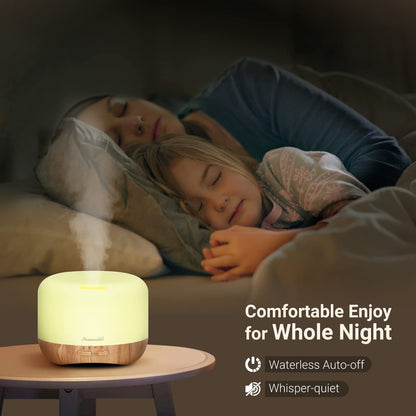 Aromatherapy Diffuser 500ML – Ultrasonic Humidifier with Auto-Off & Cool Mist