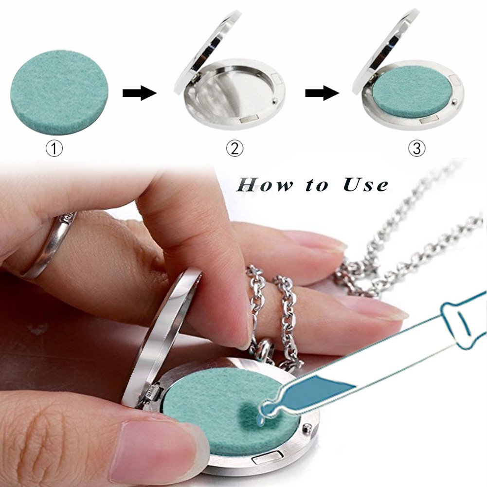 Aromatherapy Diffuser Necklace - Cloud Pattern Stainless Steel Locket Pendant