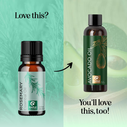 Pure Rosemary Essential Oil for Aromatherapy - Undiluted Rosemary Oil for Hair, Skin & Nails | Maple Holistics