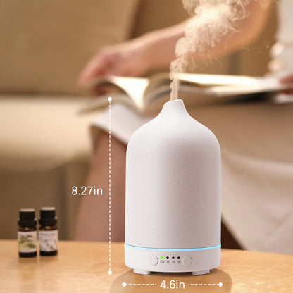Diffuserlove Ceramic Diffuser 250ML – White Stone Aromatherapy Diffuser
