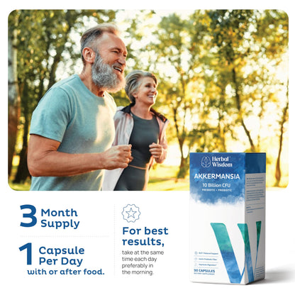 Akkermansia Muciniphila Probiotic + Triphala – 10B CFU | 3 Month Supply