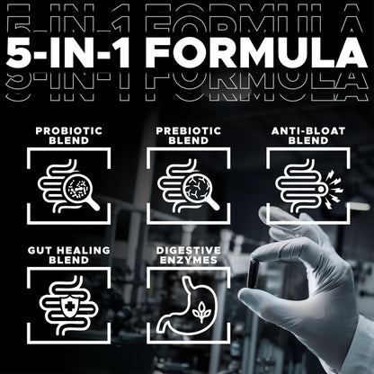 Digestival 5-in-1 Gut Health Formula – Probiotics, Enzymes, Prebiotics & Bloat Relief