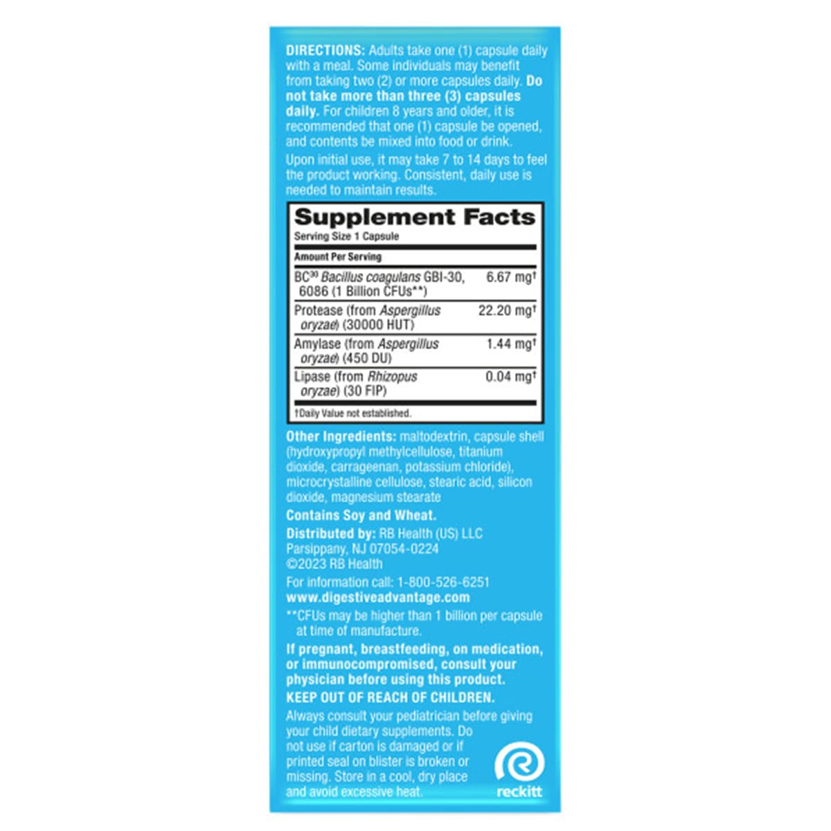 Digestive Advantage IBS Probiotics + Enzymes – Intensive Bowel Support, 96 Capsules