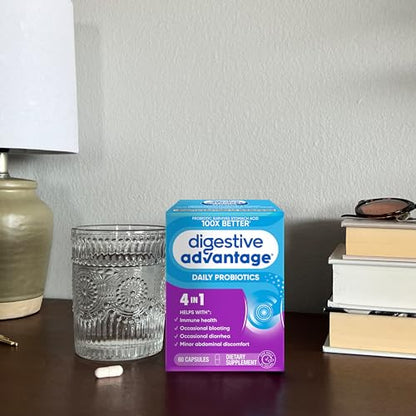 Digestive Advantage Probiotics – Daily Probiotics for Gut Health & Immune Support (60ct)