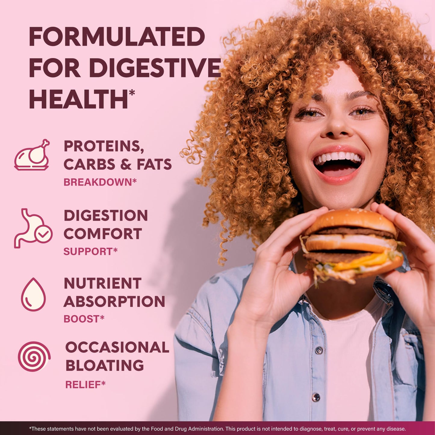 Digestive Enzymes for Women - Multi Digestive Enzymes | Papaya | Bromelain | Probiotic & Prebiotics - Gut & Digestion Support, Bloating Relief - Vegan, Lab Tested - Made in USA - 90 Capsules, One/Day
