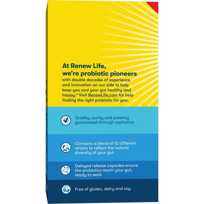 Renew Life Extra Care Ultimate Flora Probiotic 30B - 50 Veg Caps | Gluten Free