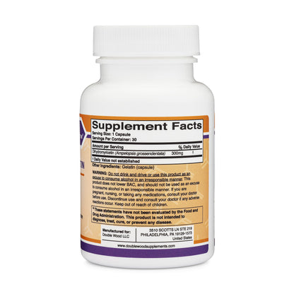 Dihydromyricetin (DHM) 300mg Liver Support – 30 Capsules | Hovenia Dulcis Extract