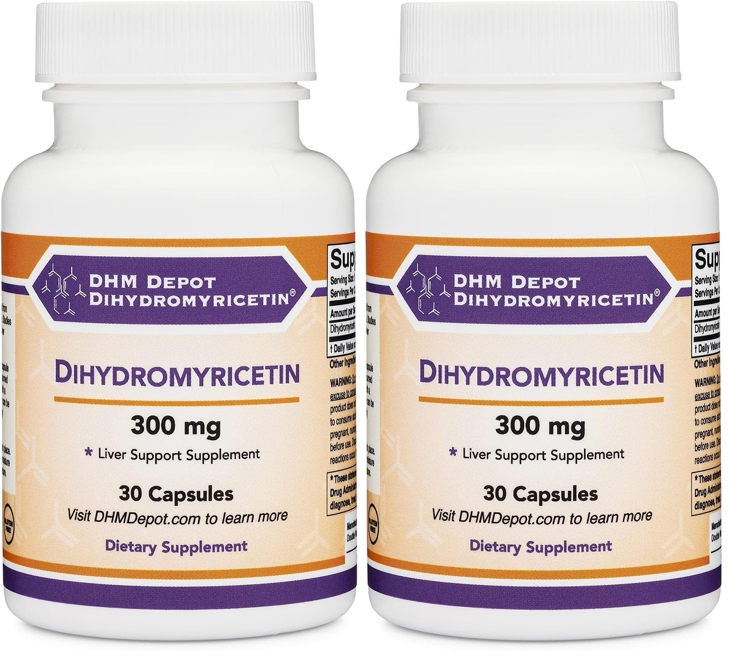 Dihydromyricetin DHM Liver Support | Hovenia Dulcis Extract 300mg - 30 Caps (Pack of 2)