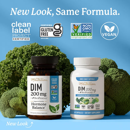 DIM 200 mg – Estrogen Balance for Women & Men | Clean Label Project Certified, Vegan & Soy Free | 60 Ct