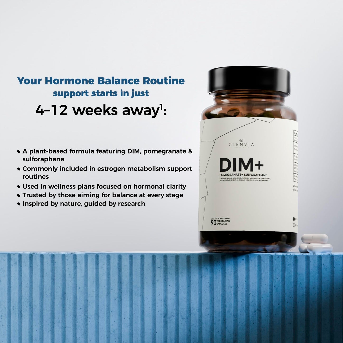 DIM 150 mg with Pomegranate & Sulforaphane – Estrogen Support for Women & Men | 90 Capsules (Vegan, Non-GMO)