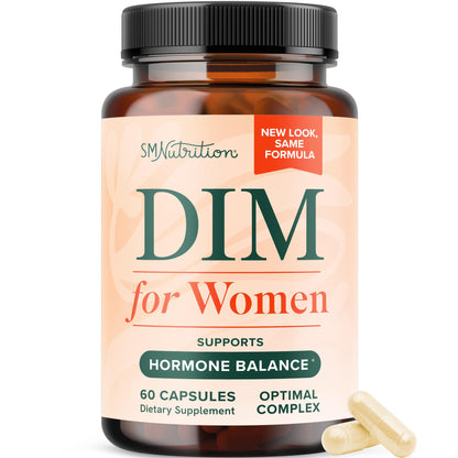 DIM Supplement for Women 250 mg | Estrogen Balance & Menopause Support | Gluten-Free | BioPerine | 60 Ct