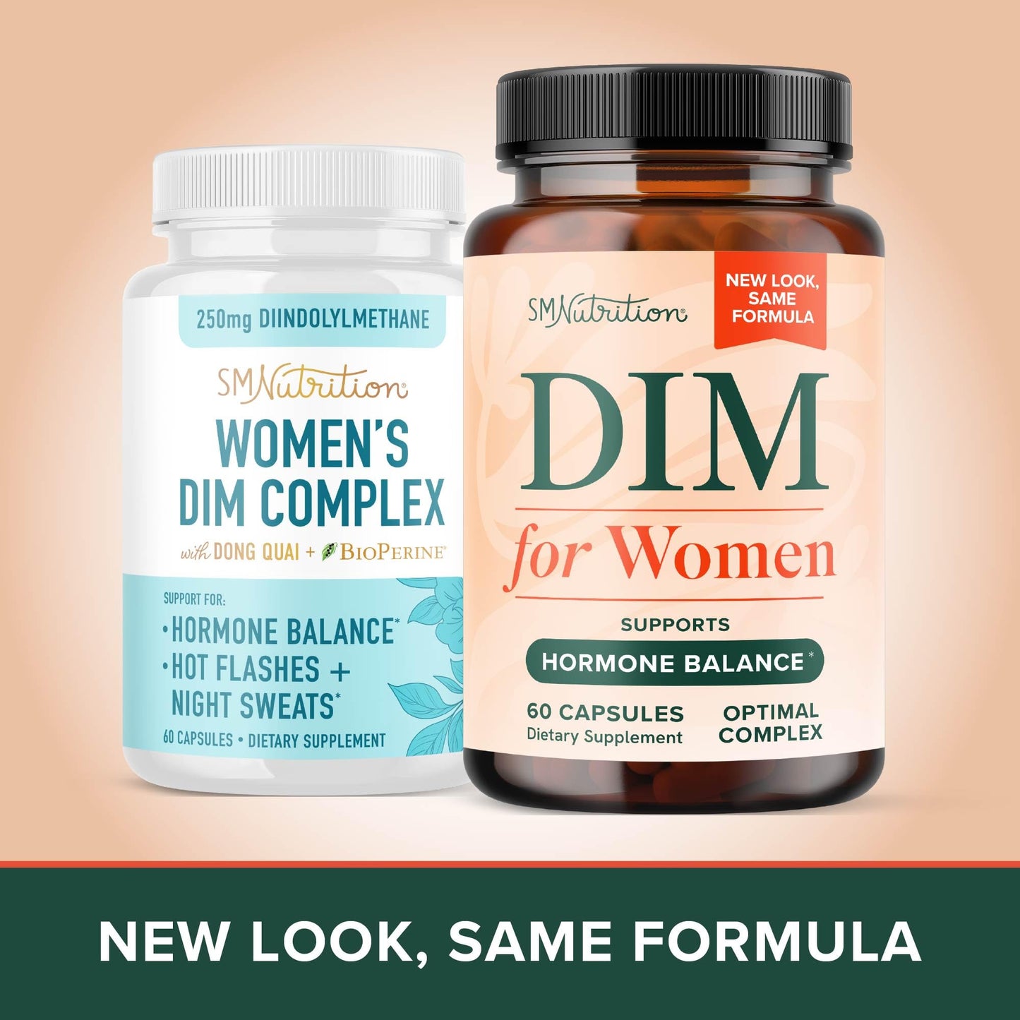 DIM Supplement for Women 250 mg | Estrogen Balance & Menopause Support | Gluten-Free | BioPerine | 60 Ct