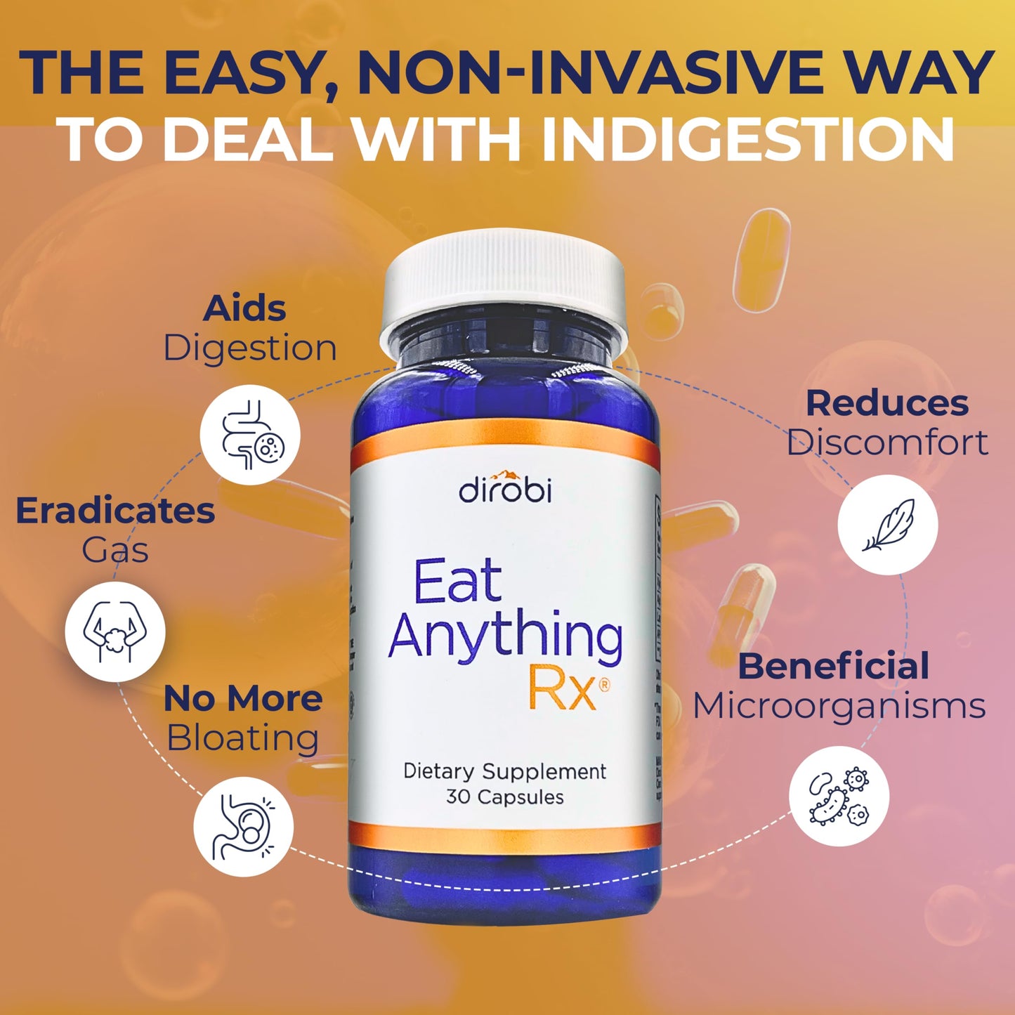 Dirobi Eat Anything Xylose Isomerase Enzymes – FODMAP Digestive Support (30 Capsules)