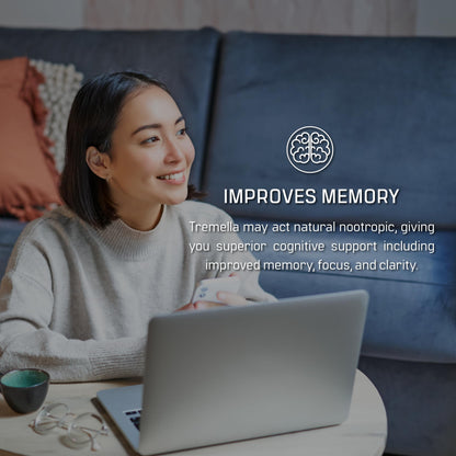 DIRTEA Tremella Mushroom Powder | 2,000mg / Serving | Organic, Vegan & Non GMO | Skin Hydration & Collagen Production | High Strength Supplement | 60g - 30 Servings
