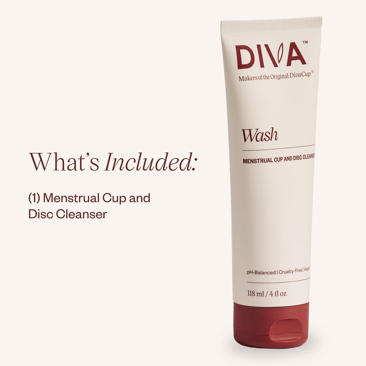 DIVA Wash: Plant-Based Menstrual Cup & Disc Cleanser — One-Drop Formula, Fresh Citrus (4 fl oz)