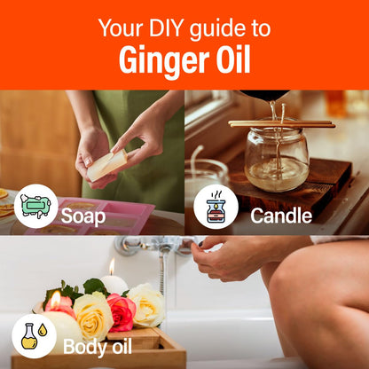 H'ana Ginger Essential Oil 1.02 fl oz | Hair, Skin & Diffuser