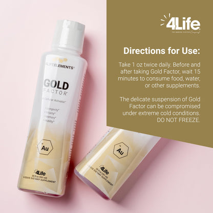 4LifeElements Gold Factor – Ultra-Fine Gold Cellular Activator (32 oz)