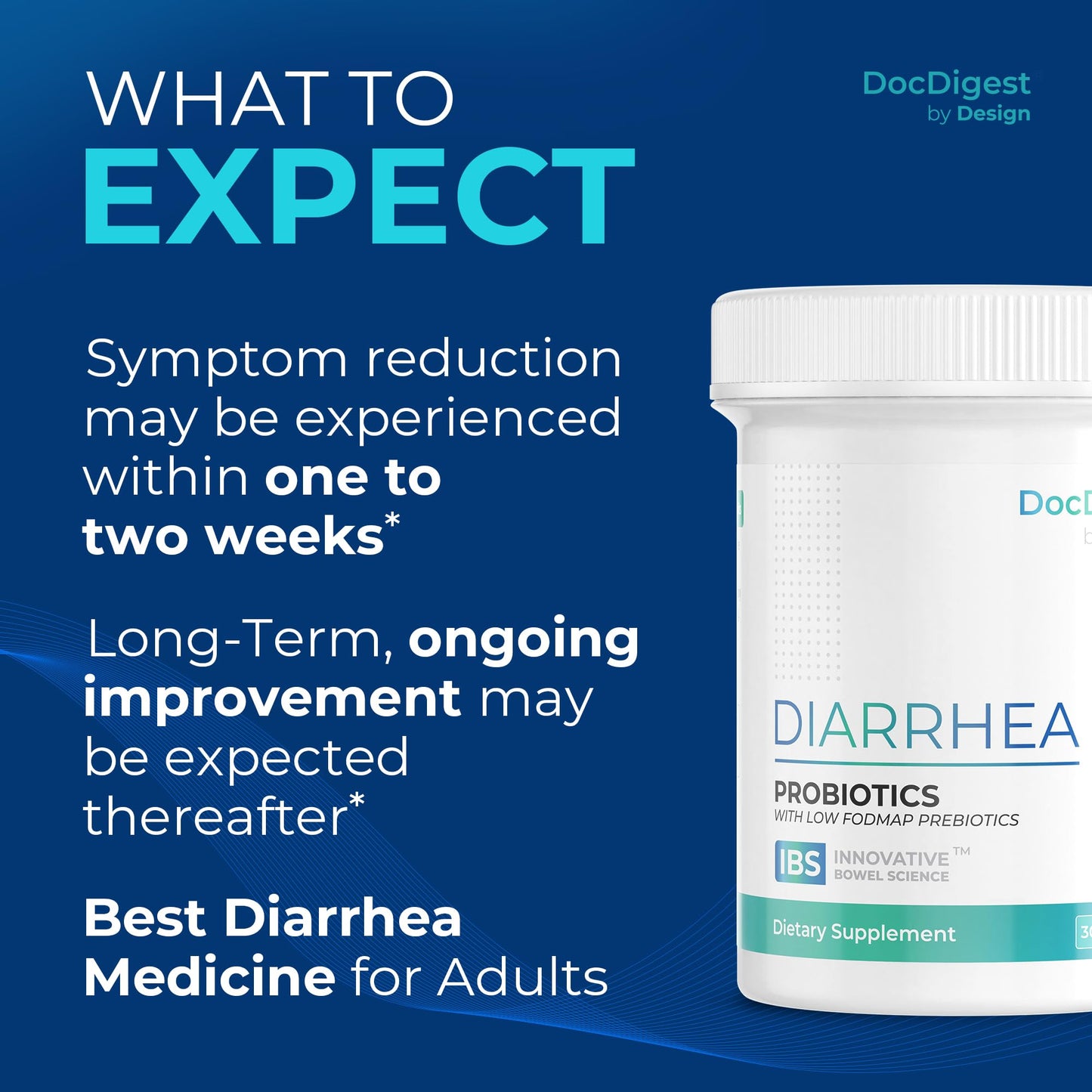 DocDigest by Design IBS Anti-Diarrhea Probiotic | Clinically Studied IBS-D Relief for Adults