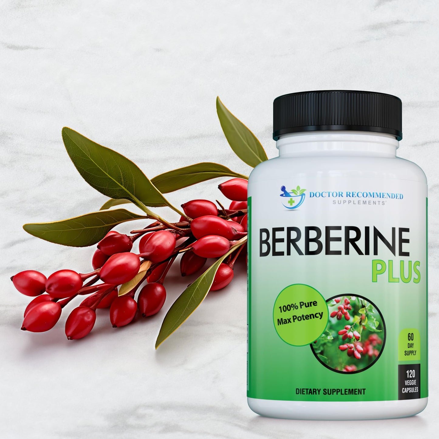 Berberine Plus 1200mg | 120 Veggie Capsules | Doctor Recommended Supplements