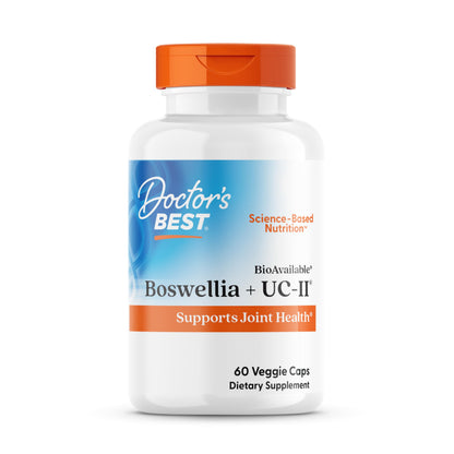 Doctor's Best BioAvailable Boswellia + UC-II – Joint Health, Non-GMO, Gluten Free, Soy Free