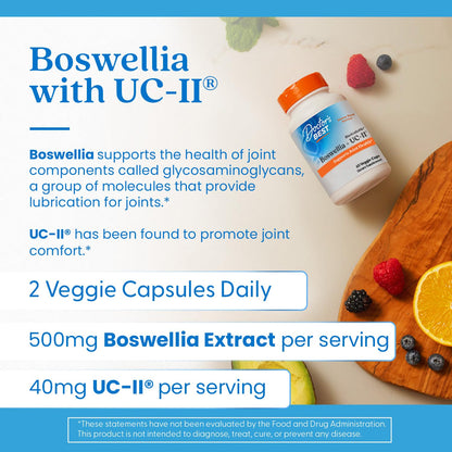 Doctor's Best BioAvailable Boswellia + UC-II – Joint Health, Non-GMO, Gluten Free, Soy Free