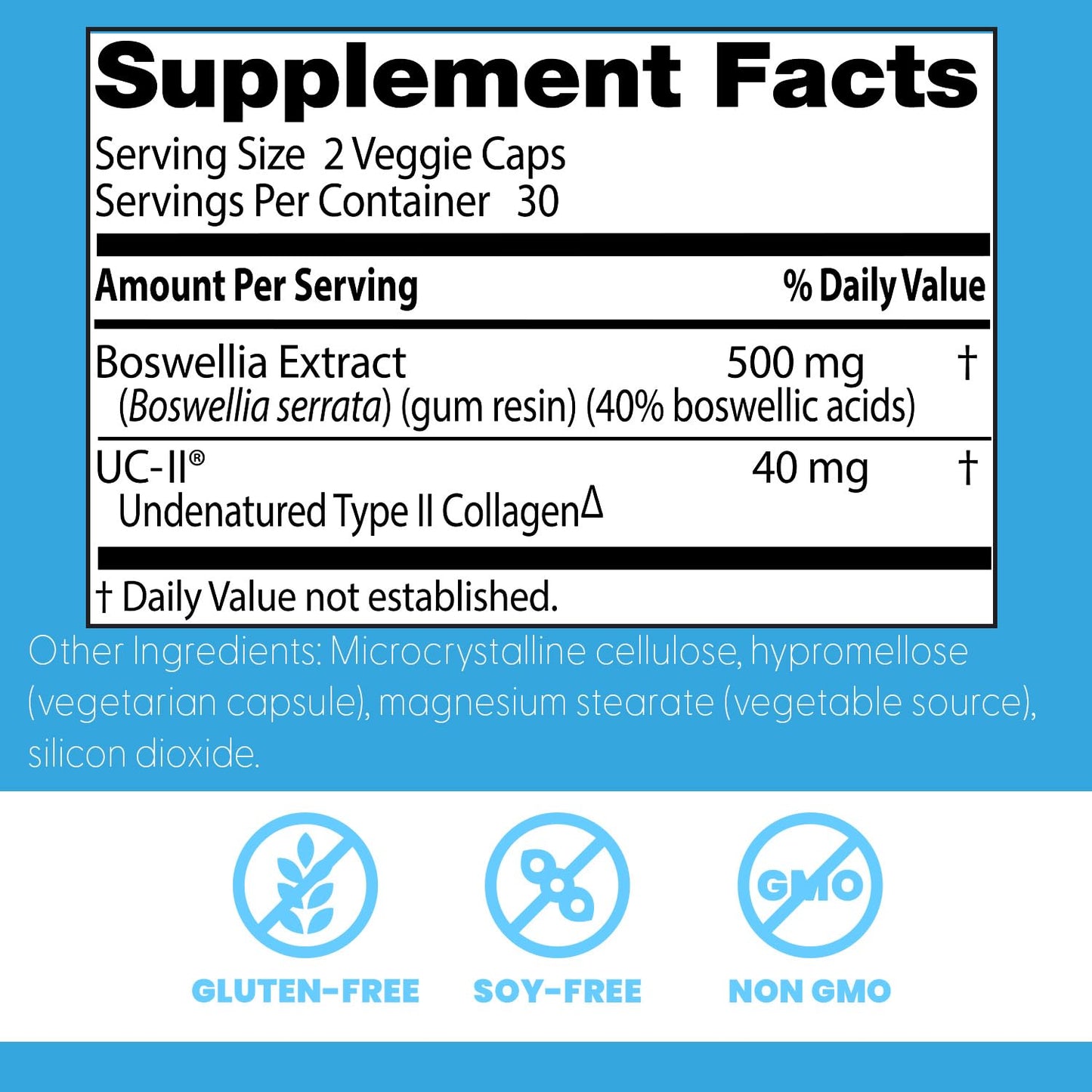 Doctor's Best BioAvailable Boswellia + UC-II – Joint Health, Non-GMO, Gluten Free, Soy Free