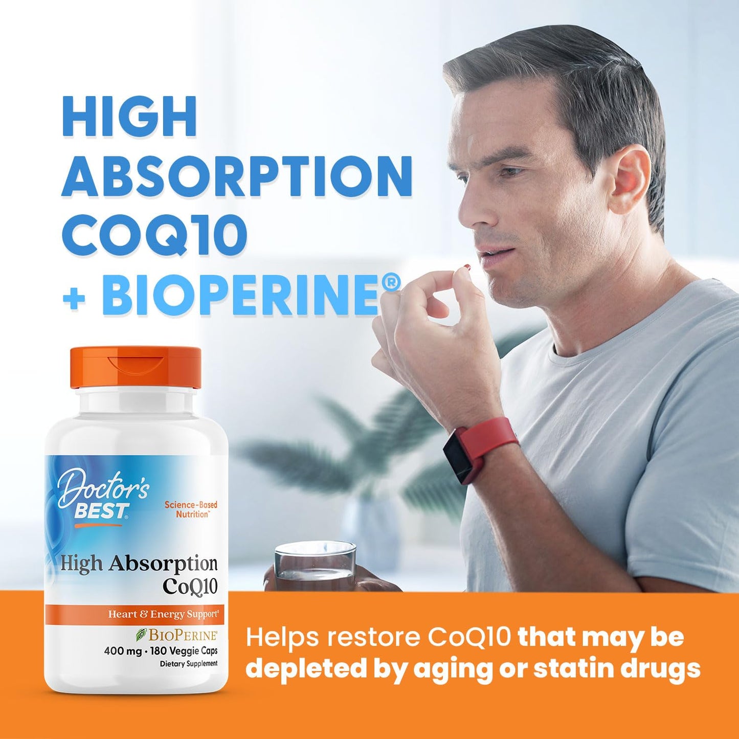 Doctor's Best High Absorption CoQ10 – Heart & Energy Support (Vegan)