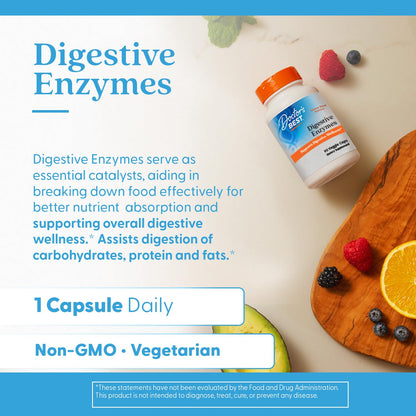 Doctors Best Digestive Enzymes | Supports Digestive Wellness | Non-GMO | Vegetarian 90 Veggie Caps