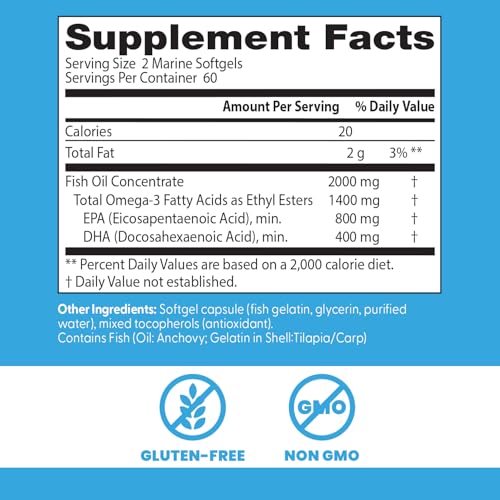 Doctor's Best Purified & Clear Omega-3 Fish Oil – Goldenomega, 120 Softgels