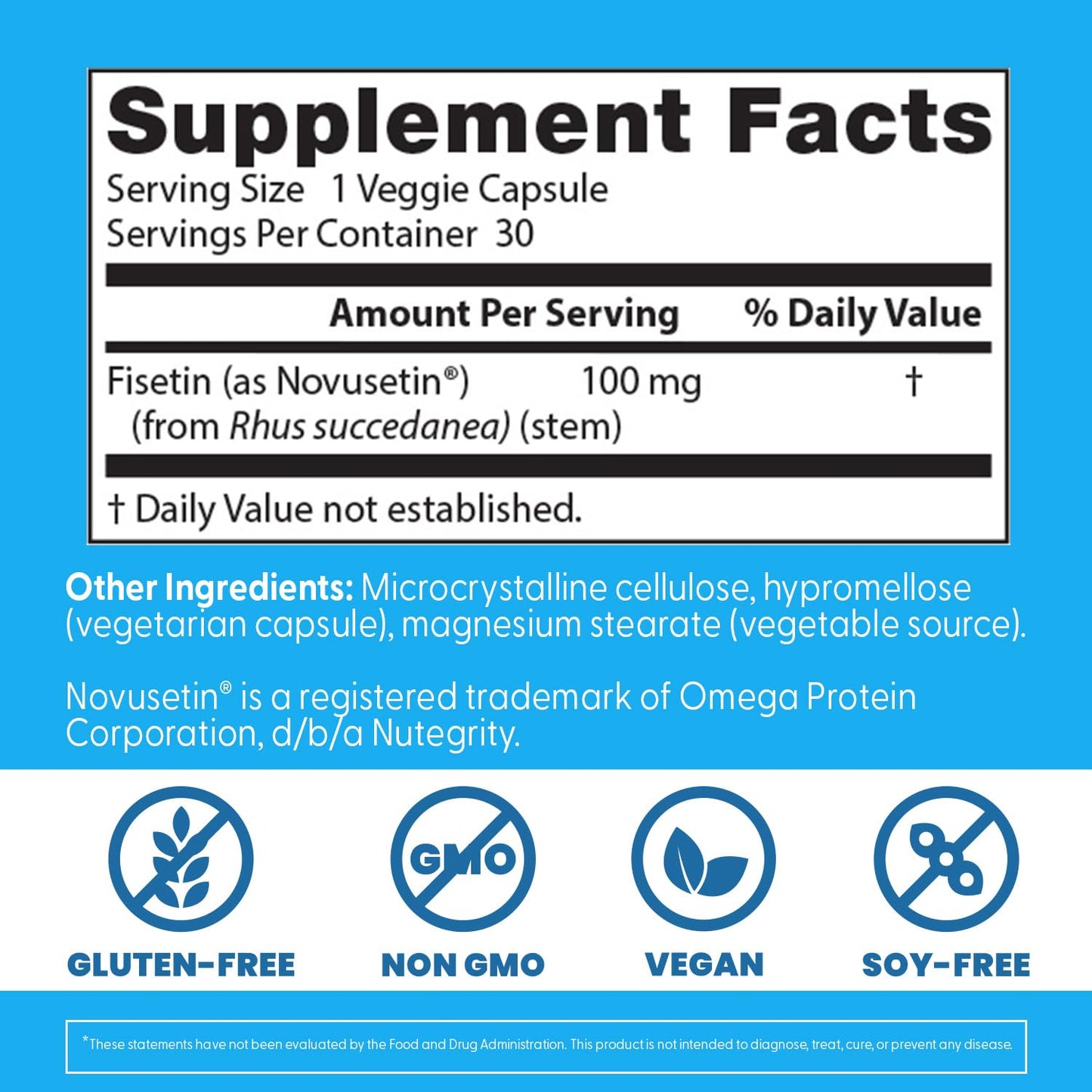 Doctor's Best Fisetin with Novusetin – 100 mg, 30 Count (Non-GMO, Vegan)