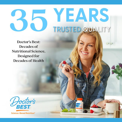 Doctor's Best L-Tryptophan – Sleep & Mood Support | Non-GMO, Vegan, Gluten & Soy Free | 90 Veggie Caps