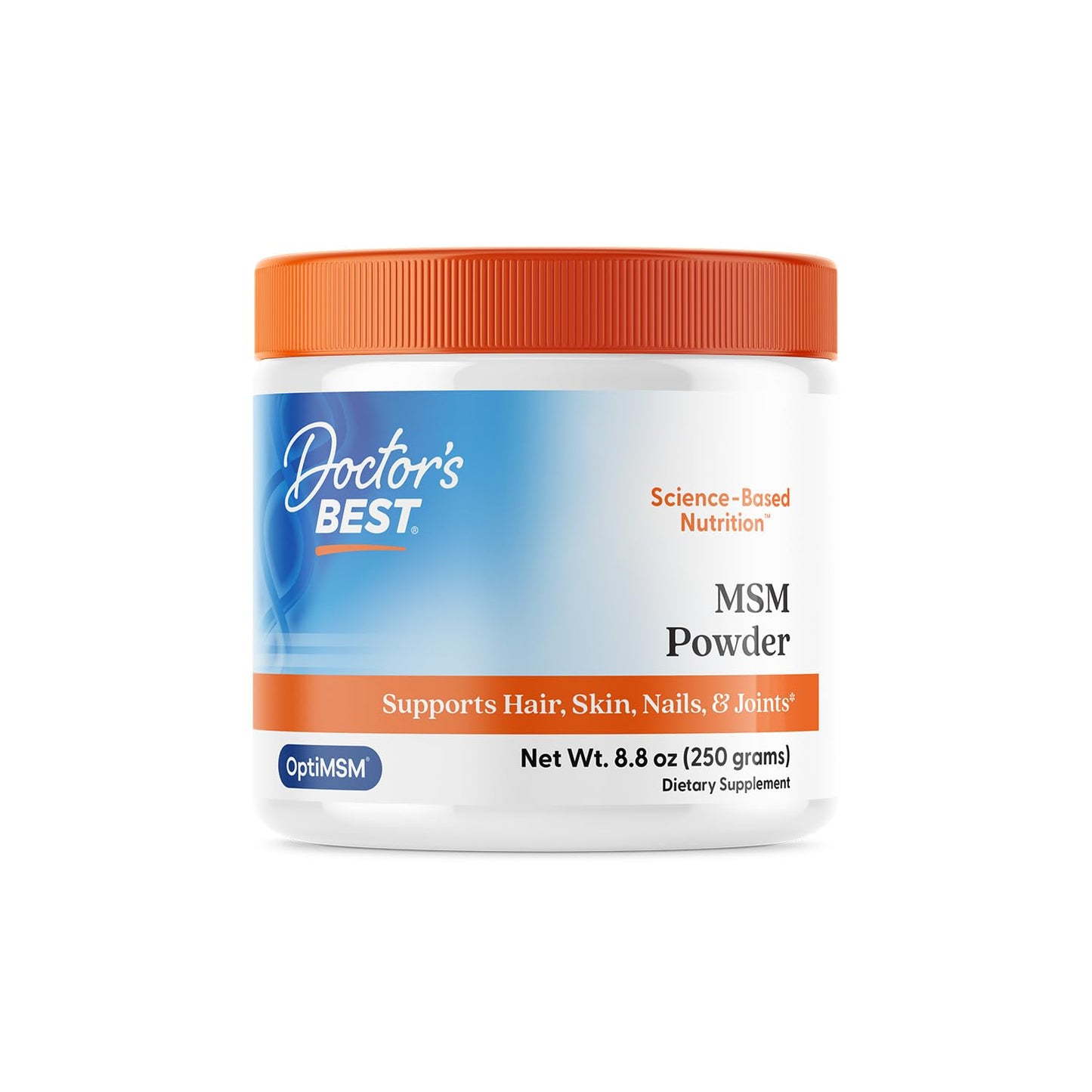 Doctors Best MSM Powder - Supports Hair, Skin, Nails & Joints | Non-GMO, Gluten Free, Soy Free, Vegan | 8.8 oz (250 g)