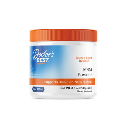 Doctors Best MSM Powder - Supports Hair, Skin, Nails & Joints | Non-GMO, Gluten Free, Soy Free, Vegan | 8.8 oz (250 g)
