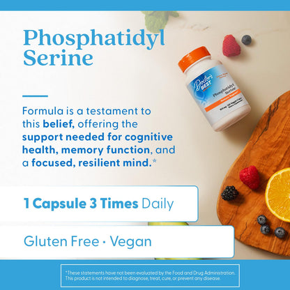 Doctor's Best Best Phosphatidylserine 100, 120-Count | Brain Support Supplement