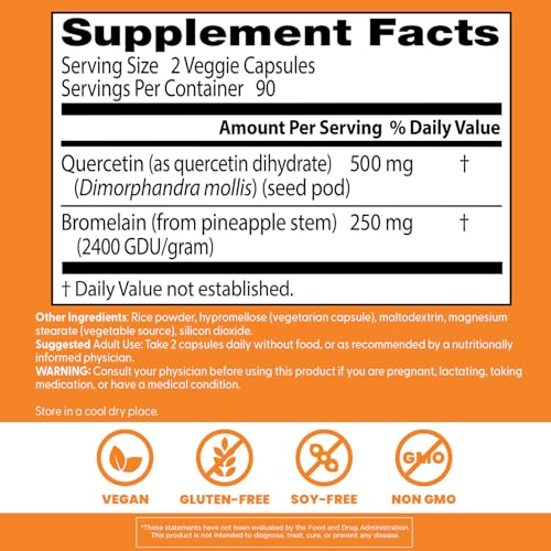 Doctor's Best Quercetin Bromelain – Immunity & Joint Support Capsule