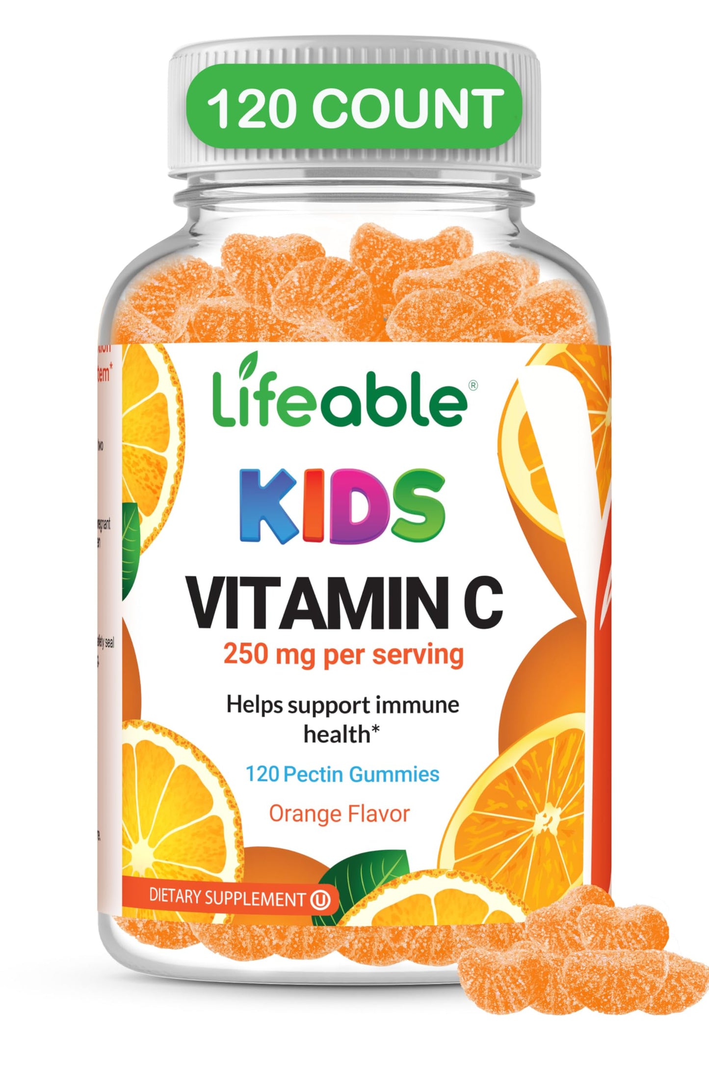 Doctor's Finest Vitamin C Gummies for Kids - Vegan, Gluten Free & Non-GMO | 250 mg