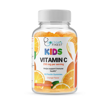 Doctors Finest Vitamin C Gummies for Kids – Vegan, GMO Free & Gluten Free | 250 mg Vitamin C per Serving | 90 Jellies (45 Doses)