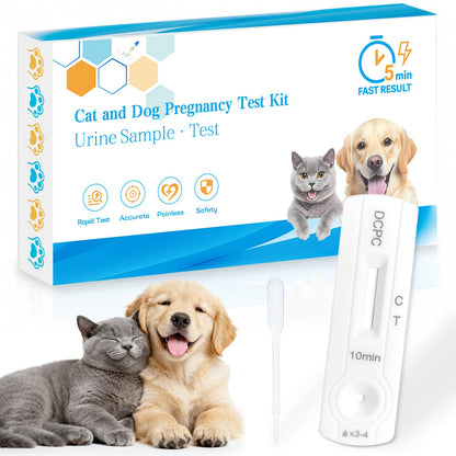 Dog & Cat Pregnancy Test Kit — At-Home Urine Test, 5-10 Min Results, 99% Accuracy