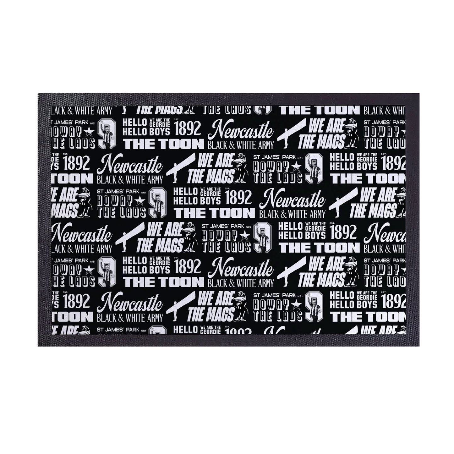Newcastle - Word Montage - Door Mat - 60cm x 40cm
