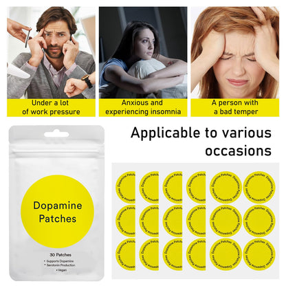 Dopamine Patches – 60 Vegan Plant-Based Patches for Women & Men, Advanced & Convenient