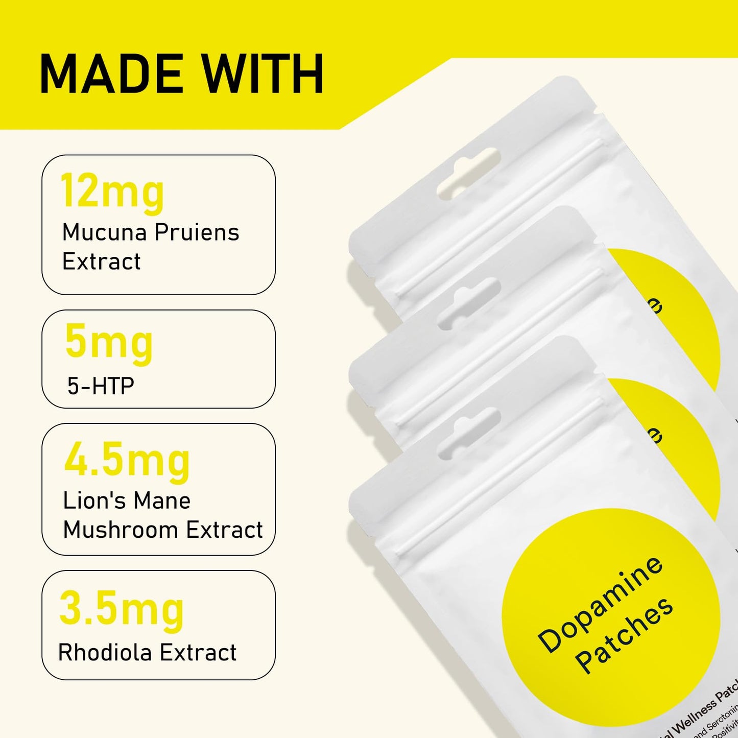 Dopamine Patches – Mood Boost & Positivity | 30 Vegan Mood Patches